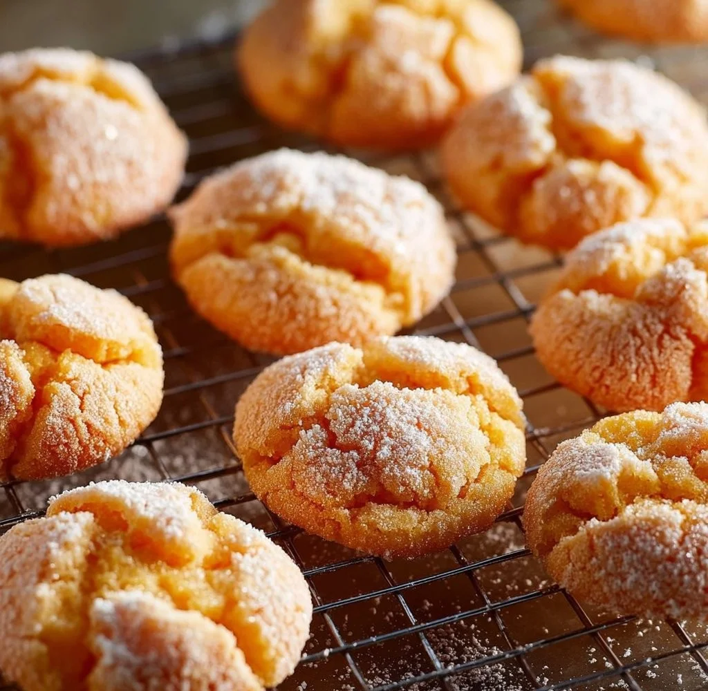 Delicious homemade Peach Cookies with fresh peaches and a golden touch