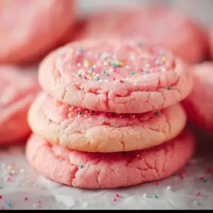 Decorated pink sugar cookies on a plate, perfect for celebrations.