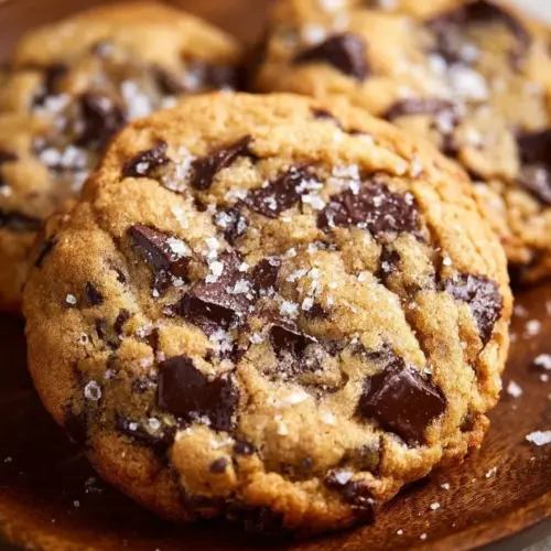 Delicious Sea Salt Chocolate Chip Cookies with melty chocolate chunks