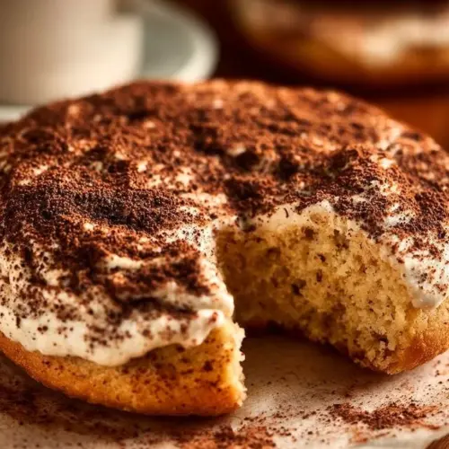 Delicious tiramisu cookies with coffee and mascarpone cream ingredients